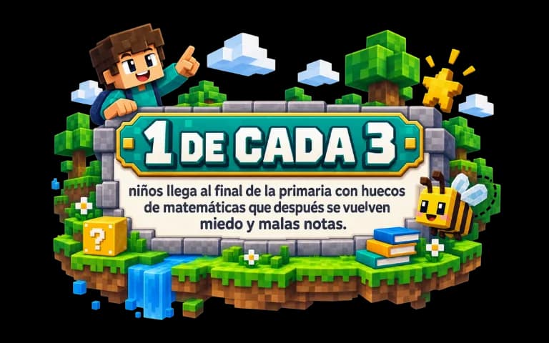 1 de cada 3 niños llega al final de la primaria con huecos de matemáticas